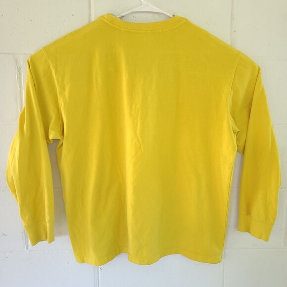Basketball SkateBoards Mens Sweatshirt Tee Shirt Sz LG Yellow Long Sleeve EUC - Picture 11 of 11